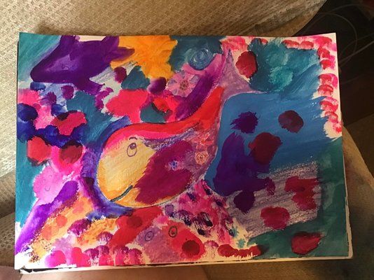 My Artwork Whale Colourful Mess Watercolours Inktense Blocks.jpg